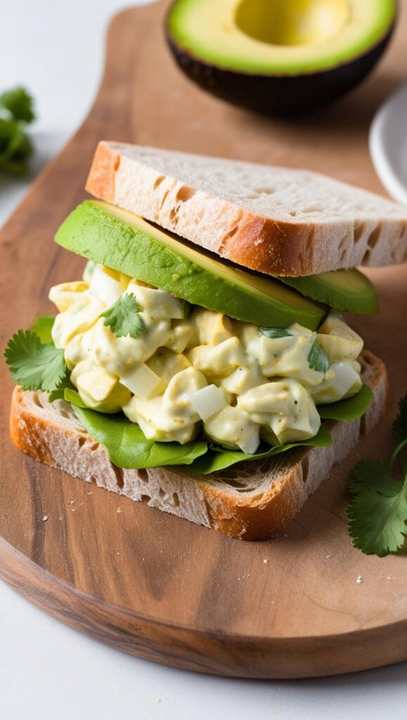 Avocado Egg Salad Sandwich with Almond Flour Bread