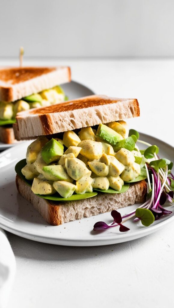 Avocado Egg Salad Sandwich with Almond Flour Bread