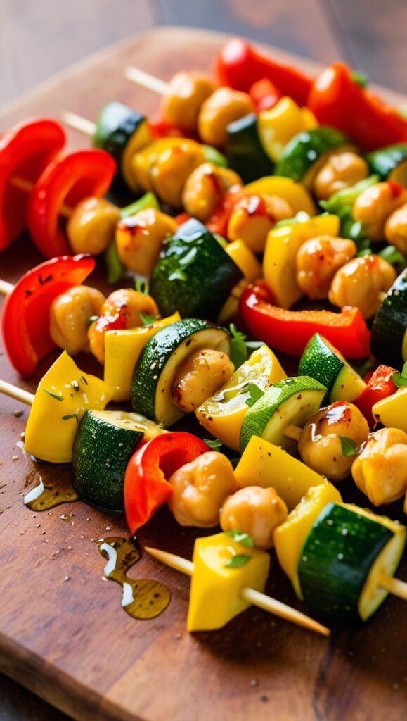 Chickpea and Vegetable Skewers