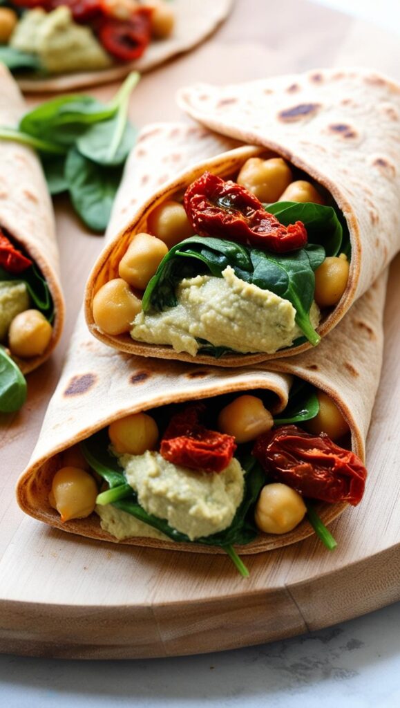 Mediterranean Chickpea Wraps