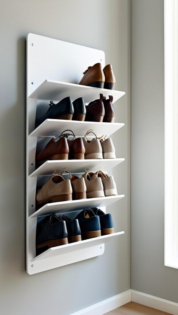  Wall-Mounted Shoe Organizers