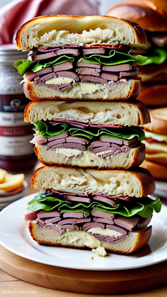 Ham and Swiss Portobello Sandwich