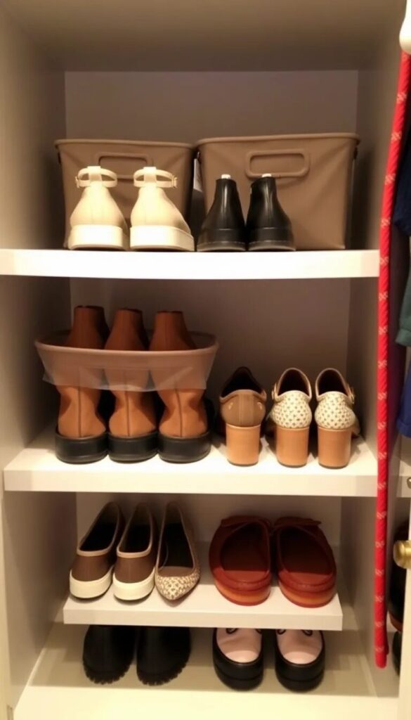 Closet Shoe Organization