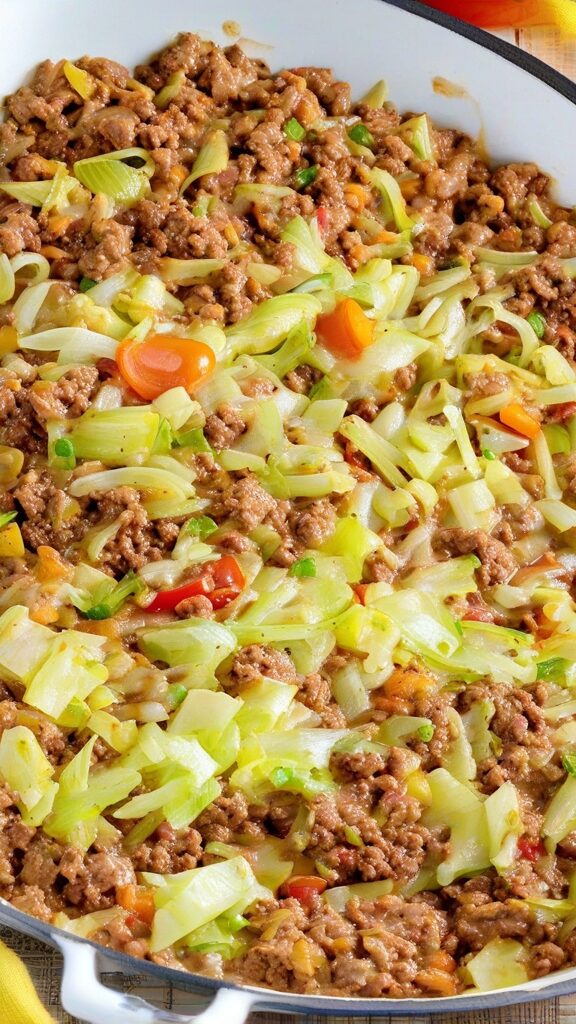  Ground Beef and Cabbage Skillet