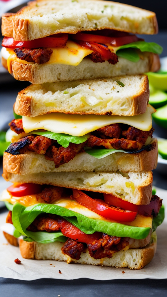 Spicy Chorizo and Pepper Jack Sandwich